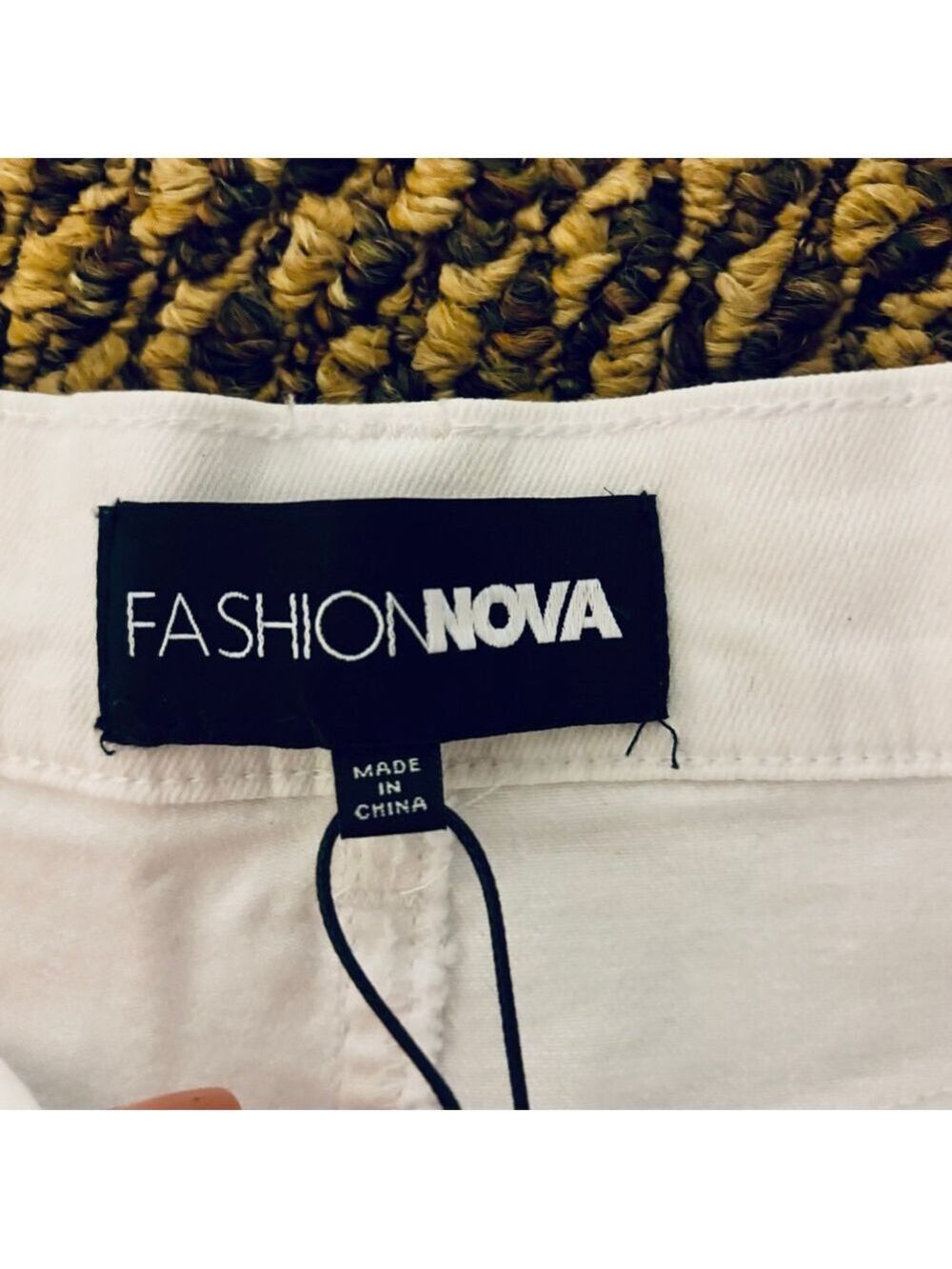 Fashion Nova White Distressed High Rise Fashion Denim Jean Shorts - Picture 6 of 7